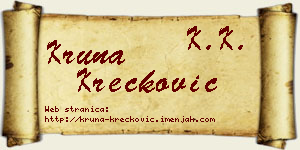 Kruna Krečković vizit kartica